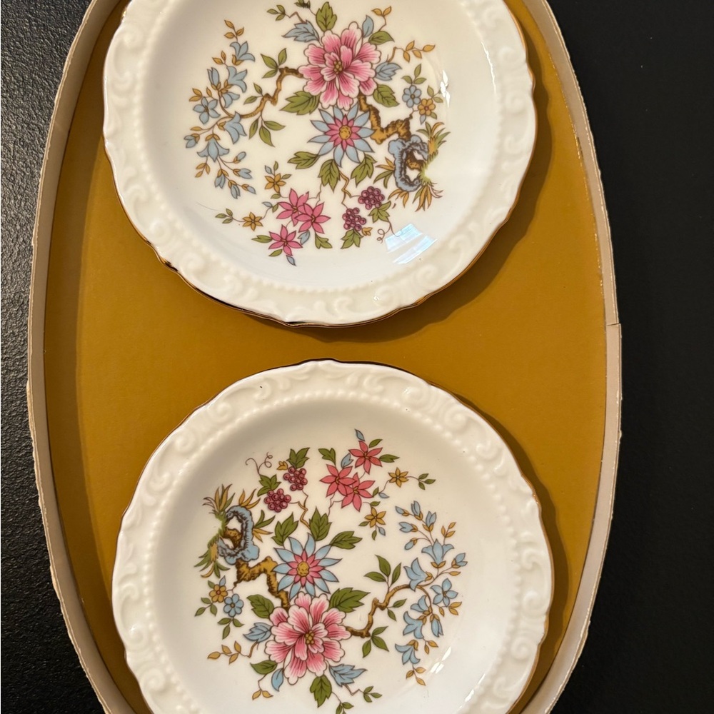 Floral Fine English Bone China -  Butter Plates